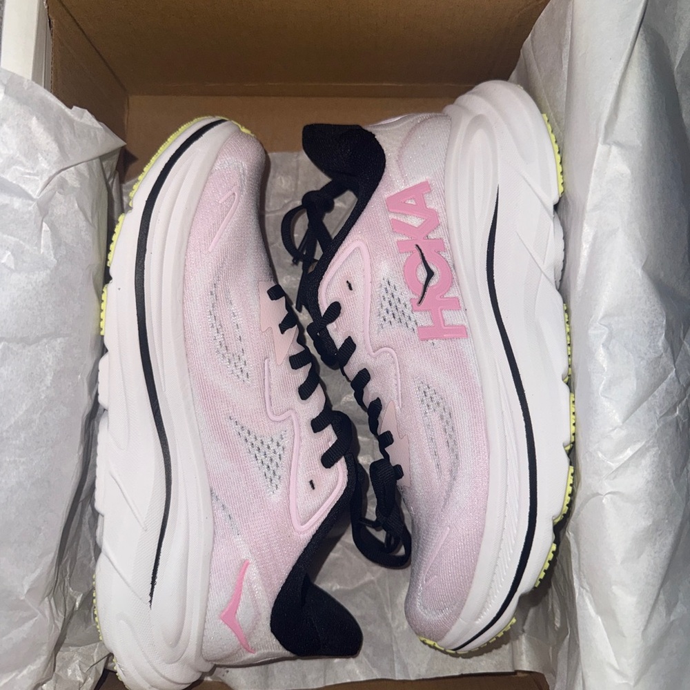 Hoka Women's Light Pink and Black Athletic Shoes